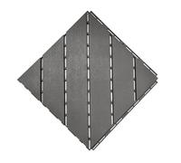 Piastrelle Terrazze Incastro Plastica Strisce Diagonali, Quadrate Impermeabili, Uso Esterno Tutte Condizioni Atmosferiche, per Balconi Bordo Piscina Cortile(Gray,25 * 25-12p)