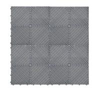 Piastrelle Ventilate Modulari in Polipropilene Grigio 3,2m x 6m, Antiscivolo, Resistenza 5T, Set 120 Pezzi con Bordi, Perfette per Garage e Officine, Materiale Durevole