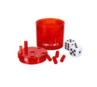 Piatnik 501868 - Super Six, Gioco di Dadi, in plastica ABS, Colore: Rosso [Lingua Tedesca]