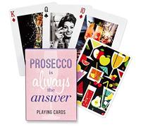 Piatnik - Poster Vintage da Collezione Prosecco is Always The Answer, Illustrato, Mazzo di Carte da Gioco