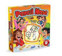 Piatnik Vienna 6646 - Pencil Nose I divertimento veloce per squadre o giocatori singoli, disegna con naso, fiore, casa e coniglio I giochi creativi per feste I giochi di famiglia a partire dagli 8 anni I a partire da 3 persone