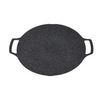 Piatta rotonda per barbecue con antiaderente grill coreana con 2 manico compatibili per la stufa a gas induzione a gas esterno