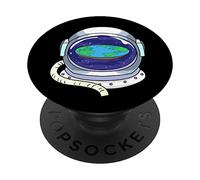 Piatta Terra Mappa Design per una società Terra Piana PopSockets PopGrip Intercambiabile