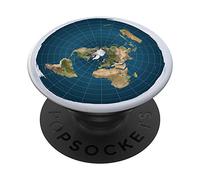 Piatta Terra Mappa Piatta Terra Society Conspiracy Idea Regalo PopSockets PopGrip Intercambiabile