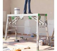 Piattaforma a botola Portatile Multiuso Pieghevole, ponteggio a Torre, Scala, Sgabello, Panca per casa, Ufficio, Officina e Garage, carico Massimo 300 kg, 40 cm x 200 cm