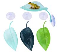 Piattaforma a forma di tartaruga con ventose, in plastica, a forma di rana, decorazione per habitat, terrario, parete, arrampicata, geco, giocattolo per acquari di rettili (3 colori)