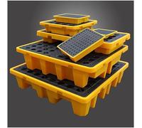 Piattaforma Anti-sversamento Piattaforma di Contenimento Anti-sversamento con Griglia Piattaforma Modulare Pallet Vassoio Anti-Perdita, Yellow, 50 * 36 * 10cm