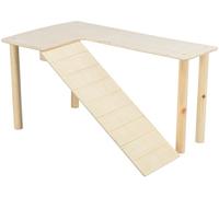 Piattaforma con rampa, topi/criceti, legno, 47 × 25 × 30 cm