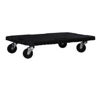 Art Plast Carrello con pianale Dolly – Polipropilene 4 ruote P290×L480×H125 mm 300 kg Nero