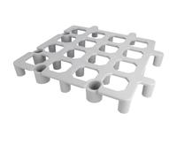 Piattaforma Da Pavimento Proteggi Merci 33X33X4 Cm Grigio Plastica - 12 Unità