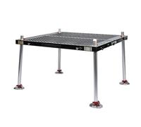 Piattaforma Da Pesca Multi-terreno, Portatile E Pieghevole, Adatta Alle Acque Profonde, Con Gambe Regolabili E Foro Per Ombrellone - Ideale Per Rive Fluviali E Lacustri.(90x90cm/2.9x2.9 ft)