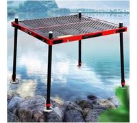 Piattaforma da pesca portatile pieghevole con freni e foro ombrellone | Piattaforma da pesca pieghevole con foro per ombrellone, ideale per pesca portatile e facilitare l'ombrellone in esterni