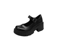 Piattaforma delle Donne Mary Janes Scarpe Sweet Toe Ankle Gothic Platform Dress Décolleté Scarpe Chunky Platform Shoes Scarpe Eleganti in Pelle Verniciata