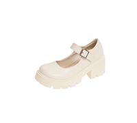 Piattaforma delle Donne Mary Janes Scarpe Sweet Toe Ankle Gothic Platform Dress Décolleté Scarpe Chunky Platform Shoes Scarpe Eleganti in Pelle Verniciata
