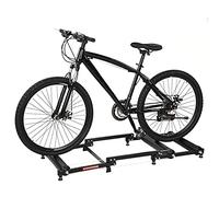 Piattaforma di allenamento for bicicletta, trainer turbo silenzioso pieghevole in lega alluminio for interni, supporto for a rulli for ciclismo su strada montagna(Black)