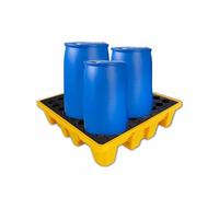 Piattaforma Di Contenimento Di Fuoriuscite Con Griglia E Scarico Pallet Di Contenimento Del Tamburo In Polipropilene Pesante for I Magazzini Industriali(67x67x15cm)