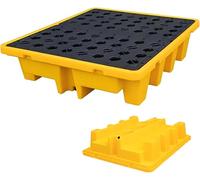 Piattaforma di contenimento per fuoriuscite industriali ModuSpill per Petrolio e Prodotti chimici - Pallet di contenimento in polietilene Durab per fusti, lattine e Conte