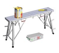 Piattaforma di Lavoro for impalcature Pieghevoli Specifica for Elettricisti, Piattaforma Regolabile for Carichi Pesanti da 500 LBS for Cablaggio, Installazione di Lampadari e Riparazioni Elettriche