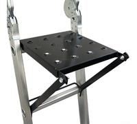 Piattaforma di lavoro pieghevole Hop Up, con scala pieghevole antiscivolo, con capacità di carico di 150 kg, sgabello in acciaio