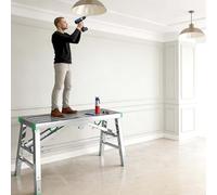 Piattaforma di Lavoro Pieghevole, Impalcatura Multiuso per Piattaforma di Lavoro con Altezza Regolabile a 5 Marce, per banco da Lavoro di ingegneria Domestica,001,160cm