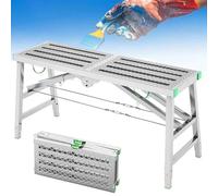 Piattaforma di Lavoro Regolabile con Portata di 400 kg, Ideale per Uso Domestico e Professionale, Scala per ponteggi in Acciaio Pieghevole - Carico Massimo 400 kg,001,140 * 40