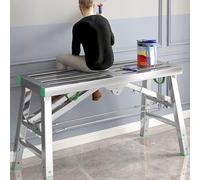 Piattaforma di lavoro regolabile con portata di 400 kg, portatile multiuso pieghevole ponteggio piattaforma di lavoro impalcatura torre scala sgabello panca regolabile in altezza (dimensioni: 200 cm)