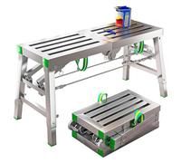 Piattaforma di lavoro regolabile in altezza, scala portatile per impalcature, torre multiuso pieghevole con supporto a doppia asta, capacità di carico massima 399,2 kg