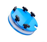 Piattaforma di montaggio per racchette da ping pong con base girevole e scanalata per una pressione uniforme e un fissaggio sicuro in gomma sulle pagaie