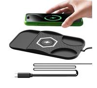 Piattaforma di ricarica wireless - Silicone, 16,2 x 9 x 0,8 cm | Tappetino per caricabatterie wireless antiscivolo per auto, scrivania, uso accanto al | Ricarica per cellulare portatile