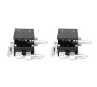 Piattaforma di rifinitura lineare manuale DOF a 3 assi XYZ da 2 pezzi, tavola scorrevole di regolazione da 60 x 60 mm, binario trasversale per macchinari di produzione, apparecchiature di collaudo