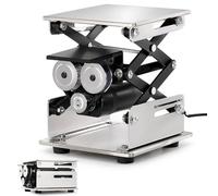 Piattaforma Di Sollevamento Elettrica Da Laboratorio - Supporto a Forbice Da Laboratorio in Acciaio Inossidabile Con Controllo, Capacità Di Carico 10 Kg, Tavolo Di Elevazione Di Precisione(200x200mm)