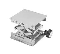 Piattaforma di Sollevamento in Acciaio Inossidabile, 100x100 mm, Supporto per Forbici con Altezza Regolabile con Volantino per Esperimenti