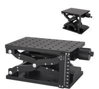 Piattaforma di sollevamento manuale a asse Z, sollevatore di laboratorio manuale, sollevatore ottico, sollevatore di laboratorio, piattaforma scorrevole ottica, distanza di sollevamento 110 mm,Black