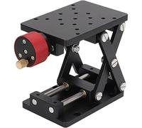 Piattaforma di Sollevamento Manuale in Lega di Alluminio, Tavola Elevatrice a Forbice ad Alta Precisione con Manopola, Altezza 55mm Carico 10kg per Esperimenti di Laboratorio e Officine