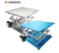 Piattaforma di sollevamento manuale per la lavorazione del legno Piastra da laboratorio in acciaio inossidabile Martinetto Router in alluminio Tavolo di sollevamento Supporto di sollevamento a livella