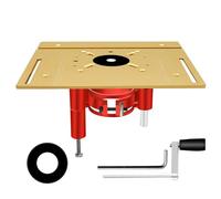 Piattaforma di sollevamento per fresatrice Kit di sollevamento per fresatrice di sollevamento manuale Tavolo per fresatrice Inserto per Piastra di base nera per lavorazione del (Oro)