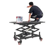 Piattaforma di sollevamento, tavolo elevatore a forbice con altezza regolabile, ruote bloccanti a 360°, capacità di 180 kg, efficienza lavorativa migliorata