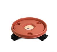 Piattaforma di supporto per vasi da fiori con ruote gemelle girevoli indipendenti e distribuzione del peso ottimizzata (rosso mattone)