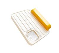 Piattaforma efficiente dello spazio dell'alimentatore dell'uccello con la tazza di alimentazione per le gabbie ABS costruzione facile da pulire e mantenere la mangiatoia per uccelli salvaspazio