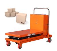 Piattaforma elevatrice a pantografo semplice manuale carrello con piano di sollevamento fisso elevatore a forbice 700x450mm, sollevatore150 Kg, per Montaggio Macchinari/Logistica Electric