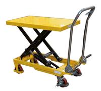 Piattaforma elevatrice a pantografo singola forbice manuale carrello piano lavor