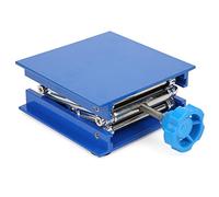 Piattaforma elevatrice da laboratorio in alluminio zincato blu, altezza regolabile per esperimenti di laboratorio, fisica, biologia, 100 mm x 100 mm