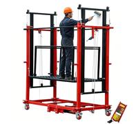 Piattaforma Elevatrice For Impalcature Elettriche, Torre For Impalcature Mobili Regolabile In Altezza Da 2 A 10 M Con Telecomando, Capacità Di Carico Di 500 Kg(10M)