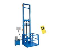 Piattaforma Elevatrice Idraulica 1 Ton, Montacarichi a Parete in Acciaio con Piattaforma Chiusa e Doppio Comando per Casa, Fabbrica e Magazzino. Elevatore Verticale.(16FT/5M Height)
