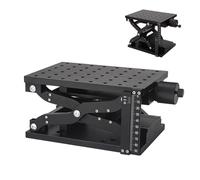 Piattaforma elevatrice manuale asse Z, tavolo elevatore ottico scorrevole for uso di laboratorio, 210 x 150 mm - Stabile, altezza regolabile