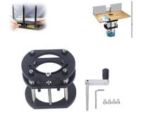 Piattaforma elevatrice per router, Router Lift 4 Ganasce Lega di alluminio Asta di supporto in acciaio inossidabile Antiruggine con manovella per utensile elettrico