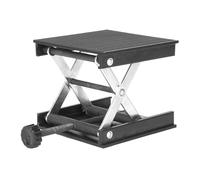 Piattaforma elevatrice, ripiano di supporto, piastra in plastica, staffa, altezza regolabile per lavori a livello di laboratorio, 90x90 mm, nero