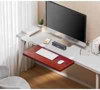 Piattaforma Estensione Scrivania Ergonomica Clip-On 30x80 cm Supporto Braccio Regolabile Non Permanente per Casa, Rosso, Soluzione Space-Sag