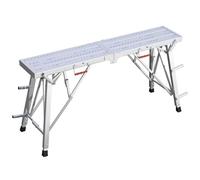 Piattaforma for impalcature Altezza regolabile, Piattaforma di lavoro pieghevole, Scala for impalcature portatile in alluminio, Banco da lavoro antiscivolo Capacità di 660 libbre for cartongesso