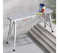 Piattaforma for impalcature pieghevoli universali for interni ed esterni, piattaforma di lavoro resistente ad altezza regolabile da 500 libbre for applicazioni domestiche e commerciali